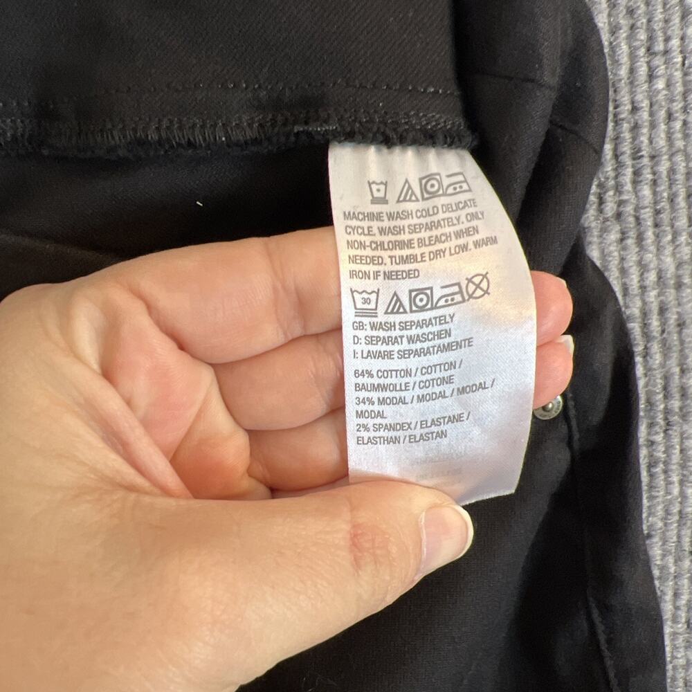 Belle by Kim Gravel Regular TripleLuxe Twill Mariner Crop Jeans Black Size 6 - Picture 12 of 13